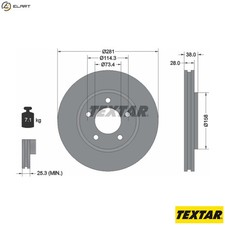2x BRAKE DISC 92108300 FOR