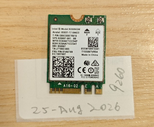 Intel 9260ngw wifi card - 9260ngw,