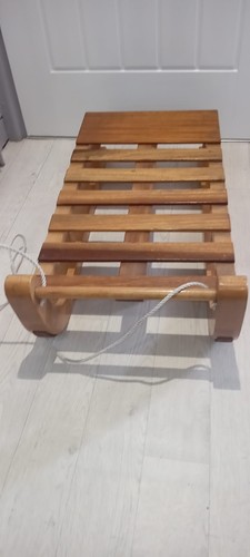 Vintage handmade wooden sledge - vintage,
