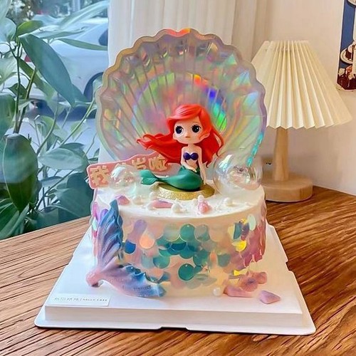 Little mermaid cake topper set - mermaid,