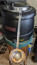 Buffalo 10 Ltr Electric Soup Kettle plus large soup Ladle Catering Curry Warmer