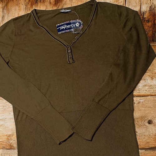Tayberry olive long sleeve top - tayberry,