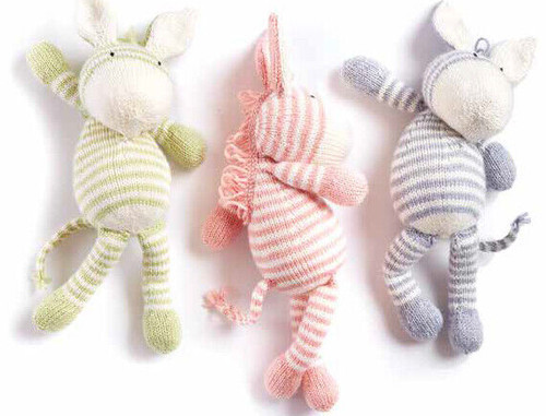 0217 knitting stripy zebra toy - stripy,