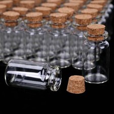 50 x Mini Glass Bottles Jars