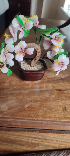 Antique bonsai glass - glass, cherry