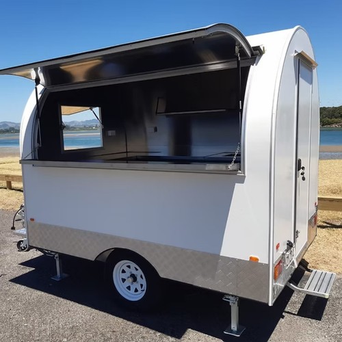 Curved roof food trailer - roof,