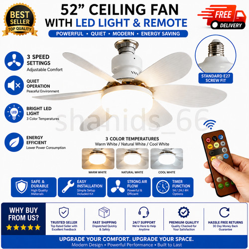 40w led ceiling fan - 40w, light
