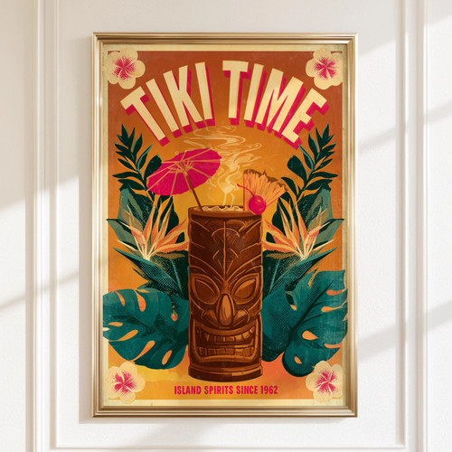 Vintage tiki cocktail - vintage,