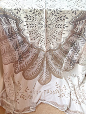Vintage white beige polyester - white/beige,