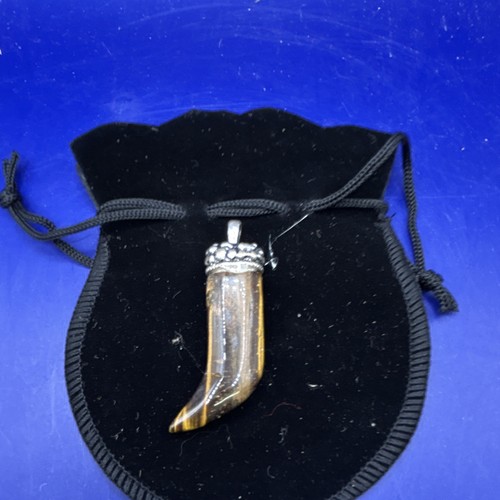 Tiger eye tooth charm - tiger's,