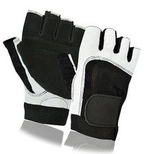 Brand New Leather Bus Driving Gloves Finger Less Cycling Gym Wheelchair Training