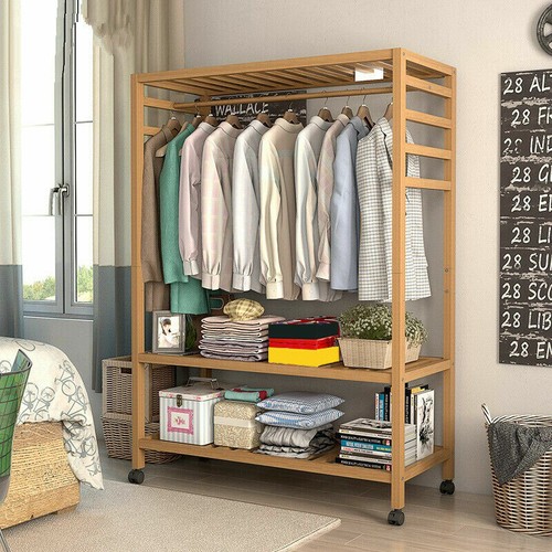 Bamboo clothes rail rack - rail,