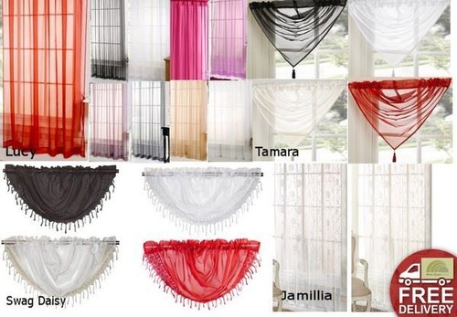Net voile swags ready made - &,