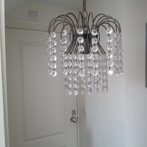 Antique brass small chandelier - antique,