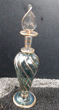 Blue Egyptian Scent Purfume Bottle Vintage Antique RARE FIND Glass