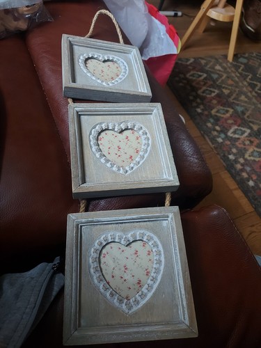Driftwood rustic triple heart - rustic,