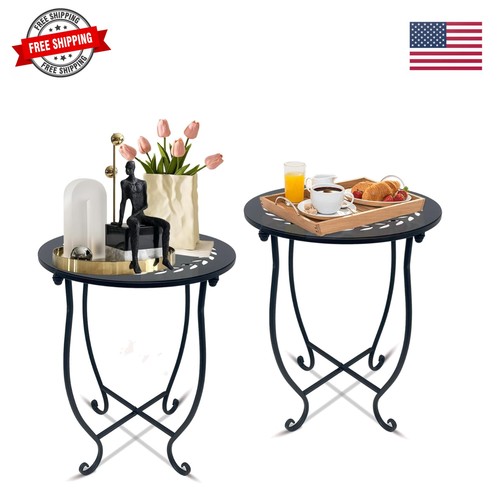 Round side table set 2 - round,