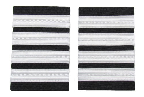 Pilot captain silver strips - pilot, captain,