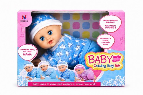Crawling baby doll interactive - crawling,