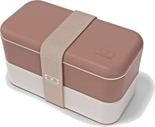 monbento Bento Lunch Box Pink Moka 2-Tier Leakproof Microwave Safe BPA-Free BNIB