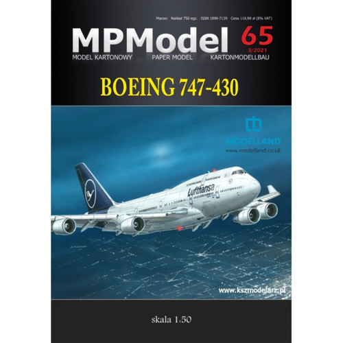 Boeing 747 430 - card, paper
