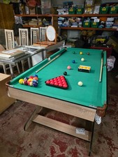 Hy-Pro 6ft Folding Snooker and Pool Table - Oak