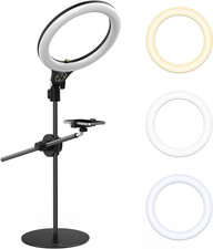 ULANZI Overhead Tripod 10" Ring Light Dimmable Phone Stand for Videos RRP £50.
