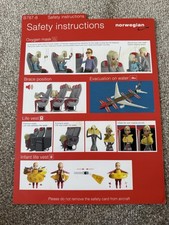 Norwegian B787-8 Safety Card Airline Safety Card