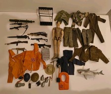 Vintage job lot bundle of original Action Man clothes accessories.Hasbro Palitoy