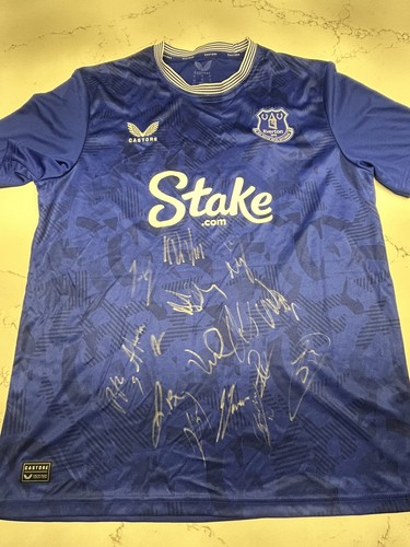 Signed everton shirt - everton, *coa*