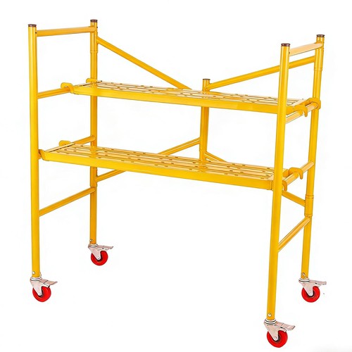 Wheeled scaffolding tower work