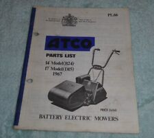 Vintage parts lists Atco 14 & 17 inch Battery Electric dated 1967