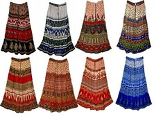 Indian Long Ethnic Hippie Long Maxi Skirt For Women Boho Gypsy Retro Bohemian