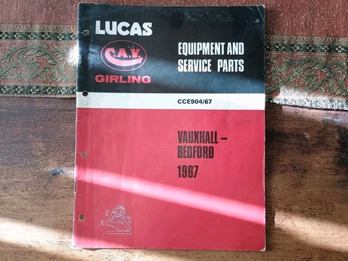 Lucas spare parts list - 1967,