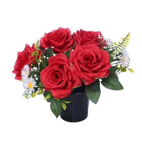 Grave memorial flowers - grave,