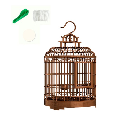Luxury bird cage with - bird, food