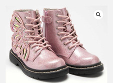 Lelli Kelly Fairy Wings Pink Sparkly Boot Shoes Size UK 11.5/ 30 Great Condition