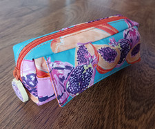 Paperchase Pink, Blue Purple & Orange Pomegranate Pocket Pencil Case Make Up Bag