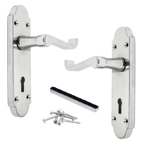 Door handle modern scroll - door,