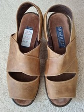 Moshulu Brown Leather Sandals - New Without Box - Size 41