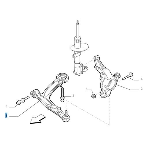 Front suspension left - suspension,