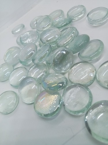 Kilo clear glass pebbles - 1,