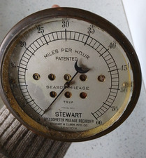 Antique STEWART  Speedometer Mileage Recorder  0 -  60MPH ~ Steward & Clark