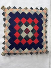 Vtg Antique Wool Crazy Quilt