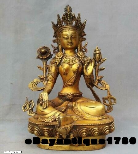 Antique old gilt bronze buddha - old,
