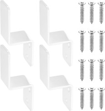 4 Pcs Door Barricade Brackets, Z Shaped Brackets Metal, Heavy Duty Door Bar Secu