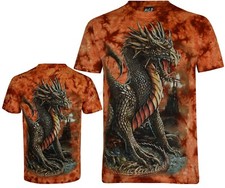Dragon Mythical Beast Fantasy Glow in Dark Tie Dye T-Shirt M - 3XL by Wild