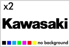 (2) Fits Kawasaki Sticker Vinyl Decal - Racing Bike Motorcycle Tank Set Window