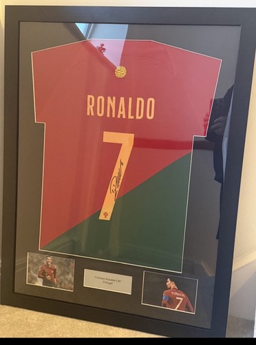 Ronaldo portugal framed shirt - framed,