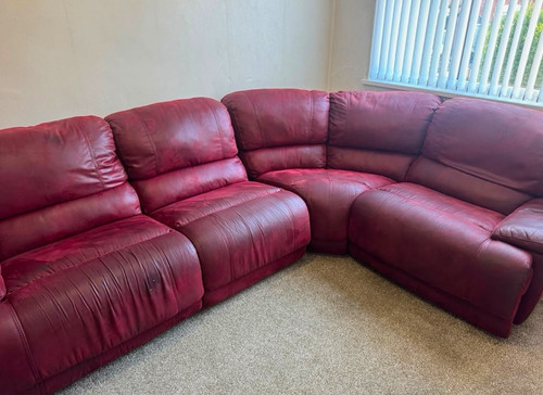 Burgundy corner sofa manual - burgundy,